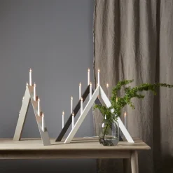 Portavelas de Adviento Arrow 64,5 cm, gris