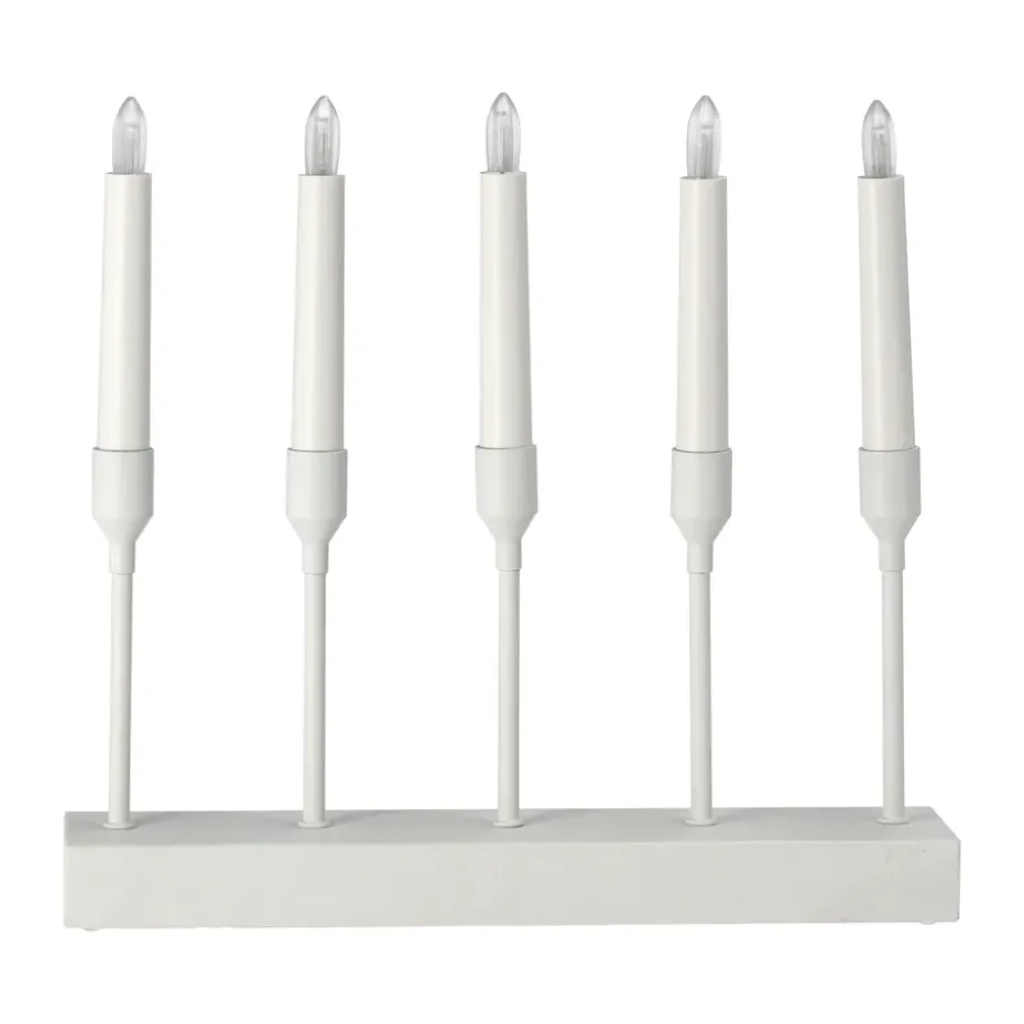 Portavelas de Adviento Kindle portabel 30 cm, Blanco