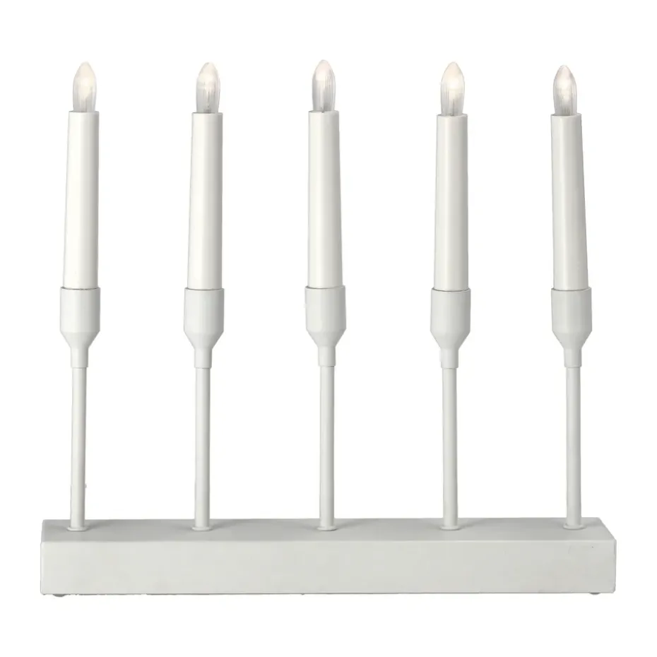 Portavelas de Adviento Kindle portabel 30 cm, Blanco