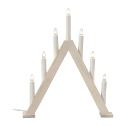 Portavelas de Adviento Nord 40 cm, Blanqueado