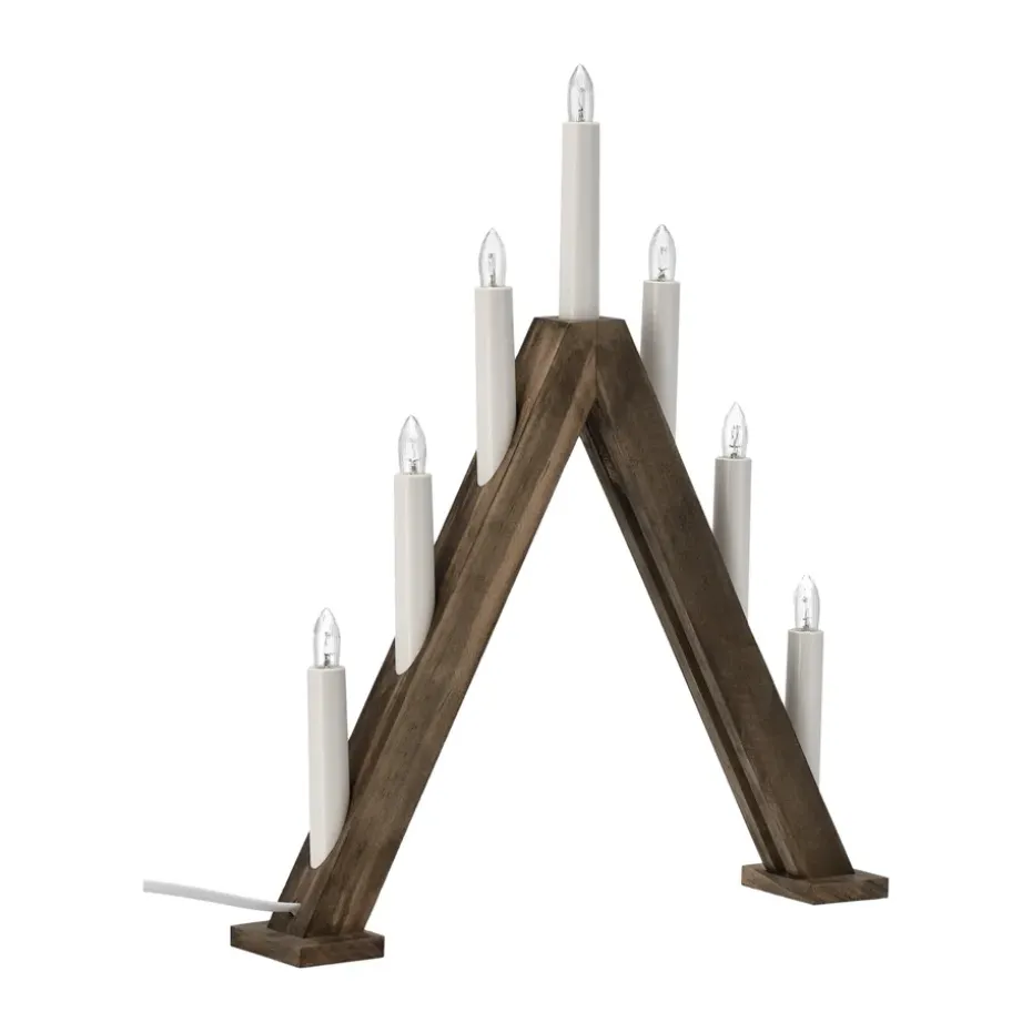 Portavelas de Adviento Nord 40 cm, Tintado oscuro