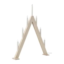 Portavelas de Adviento Nord 60 cm, Blanqueado