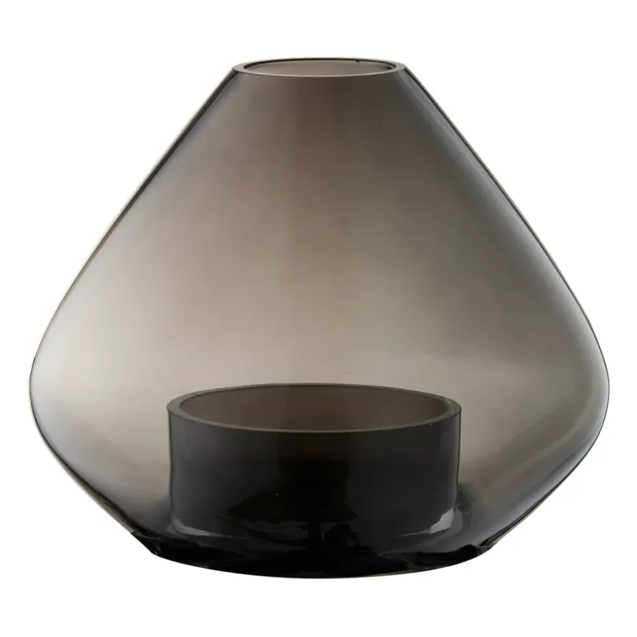 Portavelas-Jarrón Uno 12 cm, negro