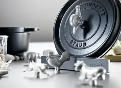 Posatapas Staub hierro fundido-silicona, Negro
