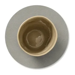 Posavasos circular Cloud reversible 1 pieza, gris antracita-gris claro
