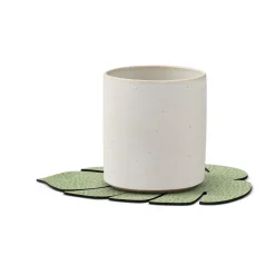 Posavasos Monstera Leaf Hippo, verde oliva