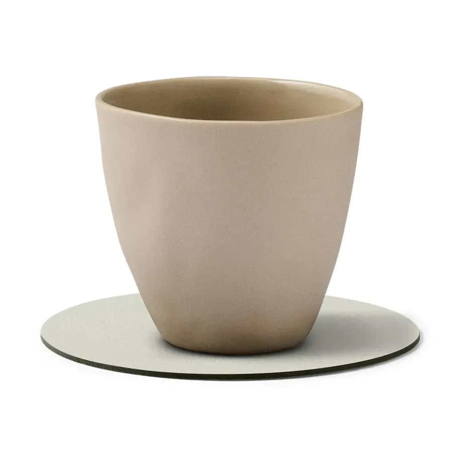 Posavasos Nupo circle reversible, Linen-Flint Grey