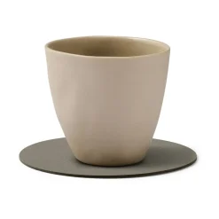 Posavasos Nupo circle reversible, Linen-Flint Grey