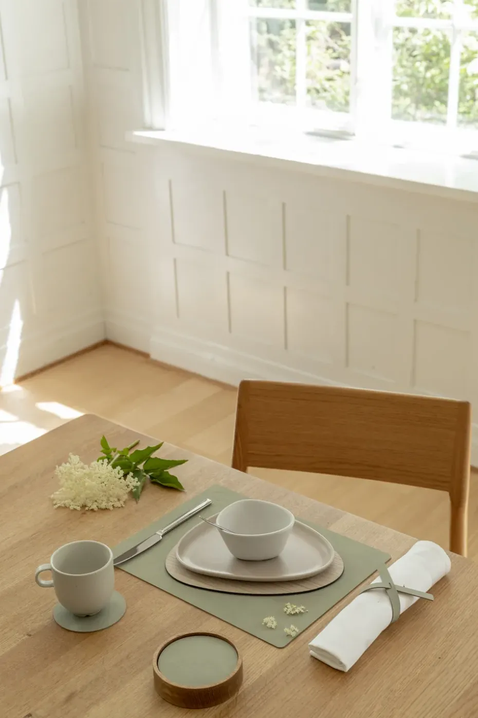 Posavasos Nupo circle, verde oliva