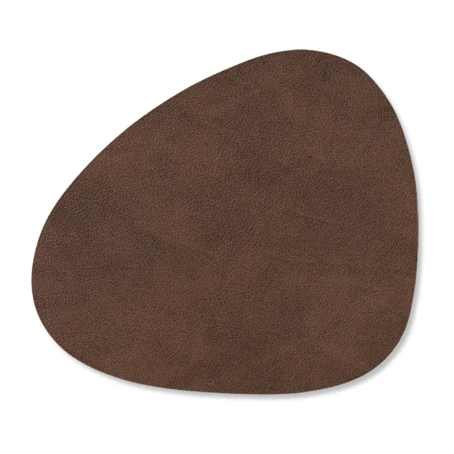 Posavasos Nupo curve, marrón oscuro