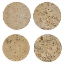 Posavasos Ridge Ø10 cm 4-pack, Mármol