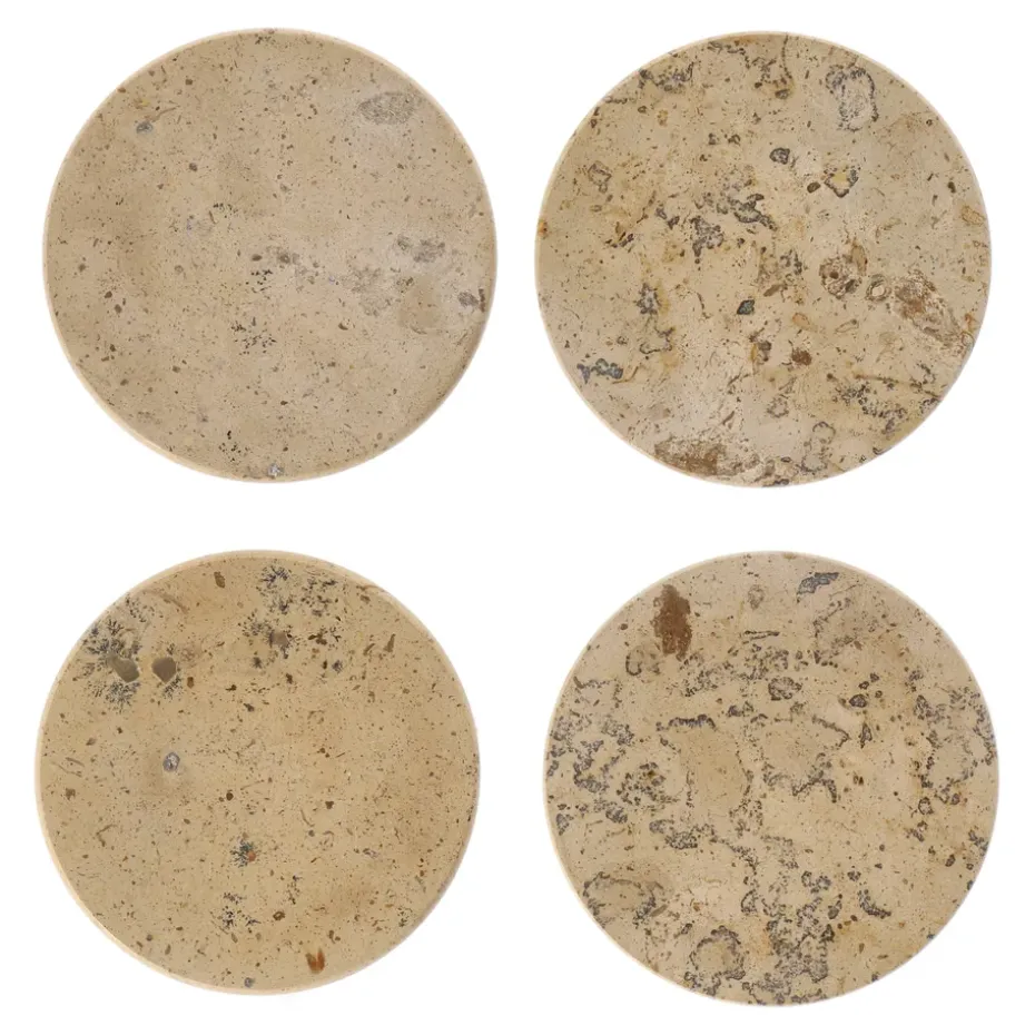 Posavasos Ridge Ø10 cm 4-pack, Mármol
