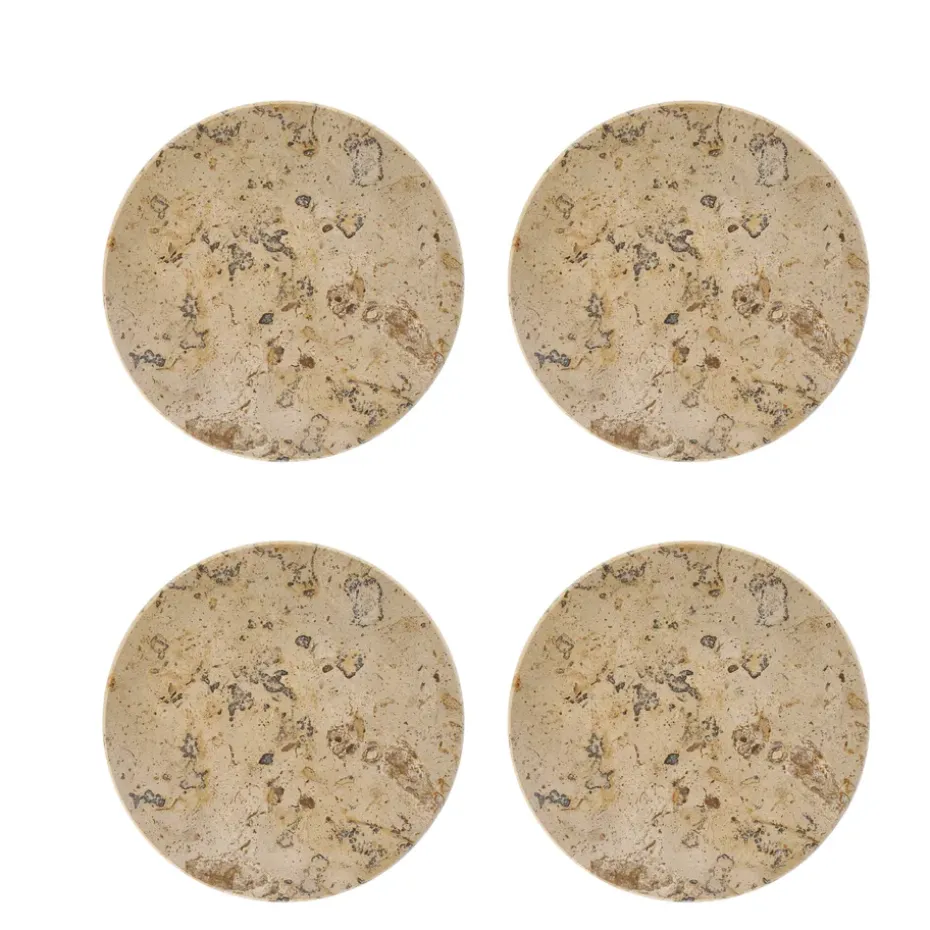 Posavasos Ridge Ø10 cm 4-pack, Mármol