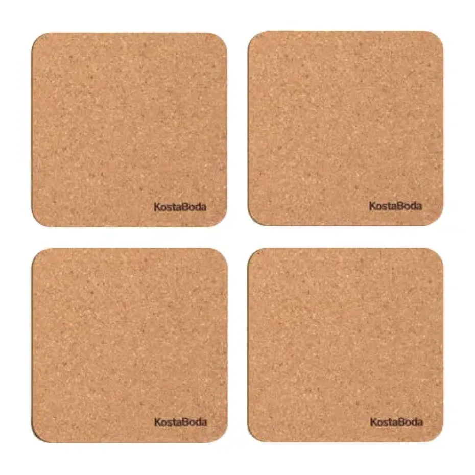 Posavasos Viva 9,6x9,6 cm, 4-pack, Corcho