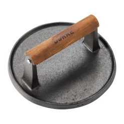 Prensa para hamburguesas Hally Ø17,7 cm, Hierro fundido-acacia