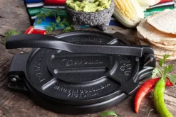 Prensa para tortillas Victoria 16,5 cm hierro fundido negro, Negro