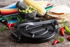 Prensa para tortillas Victoria 16,5 cm hierro fundido negro, Negro