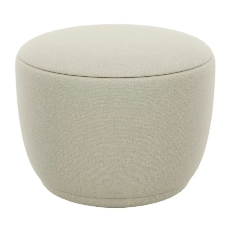 Puf Kuon Ø48x45 cm, Boucla beige