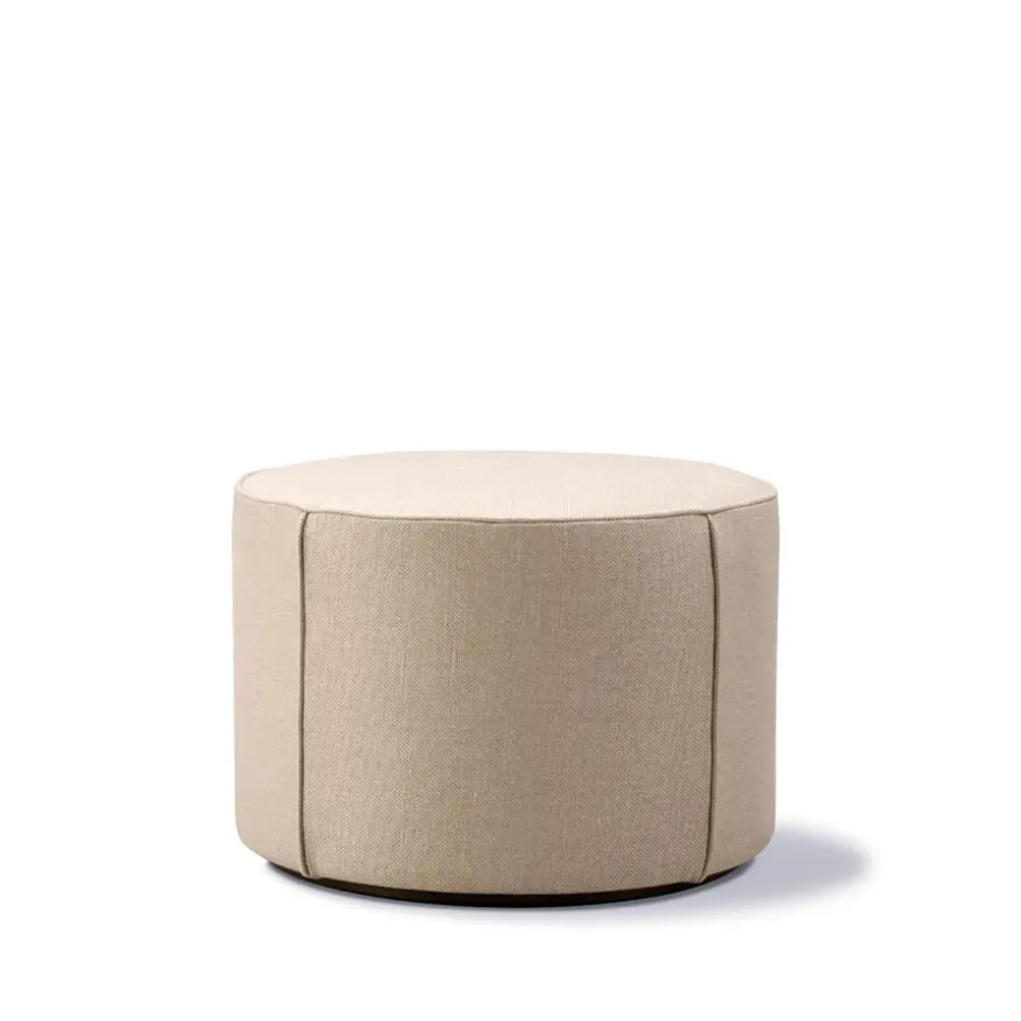 Puf Mono , Grand linen beige - Ø55 cm