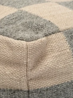 Puf Square 50x50 cm, Gris-natural