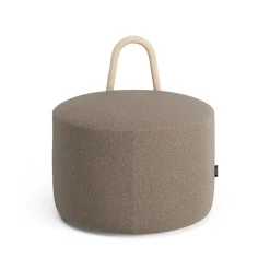 Puff Amstelle mediano con respaldo roble lacado natural, Main Line Flax 23