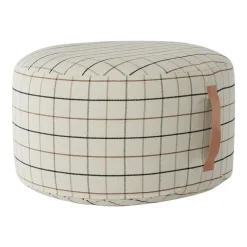 Puff Grid Ø65 cm, Off white