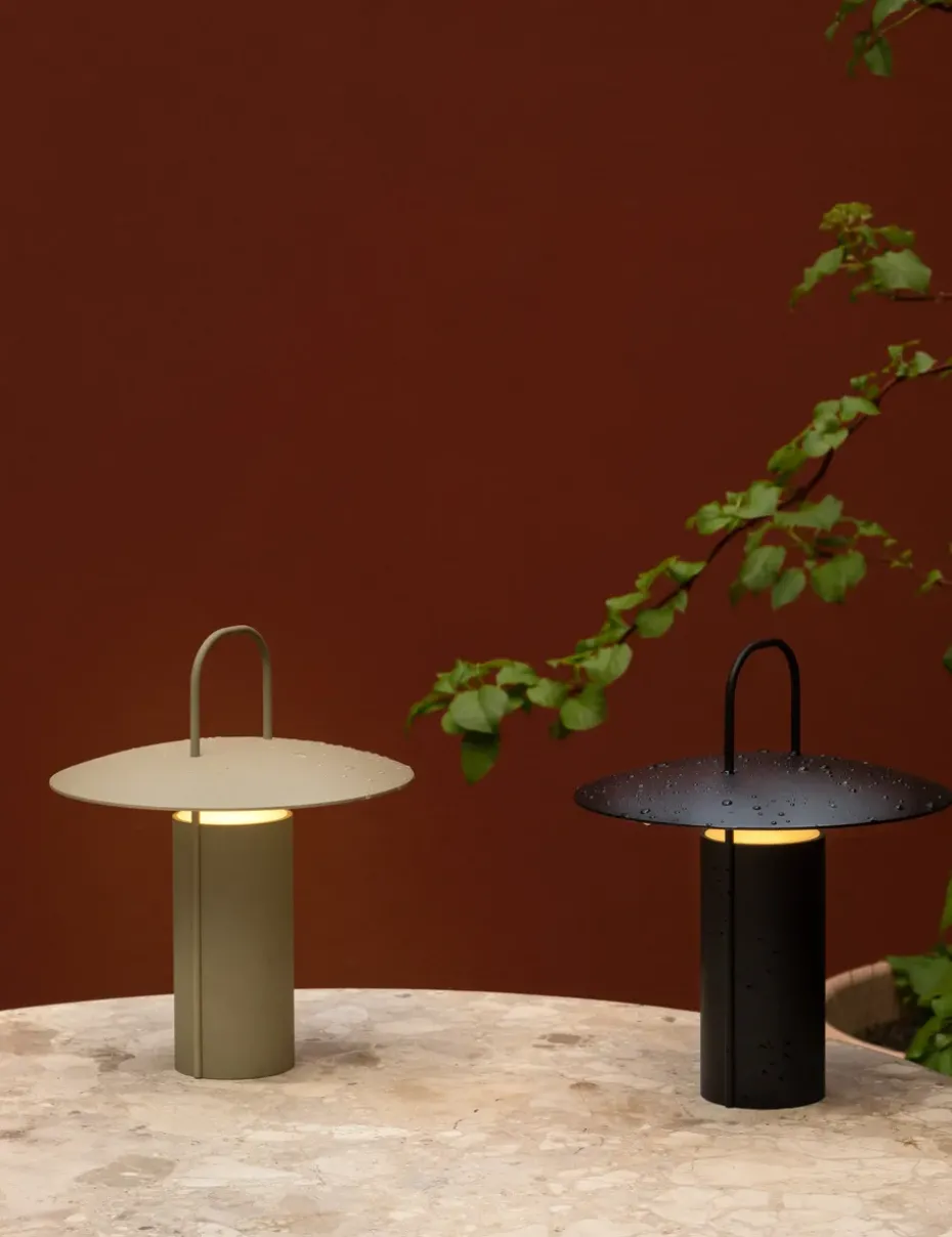 Ray Lámpara de mesa portátil, Dusty Green
