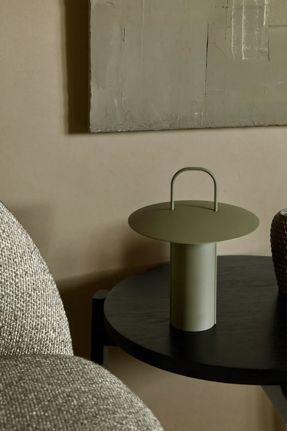 Ray Lámpara de mesa portátil, Dusty Green