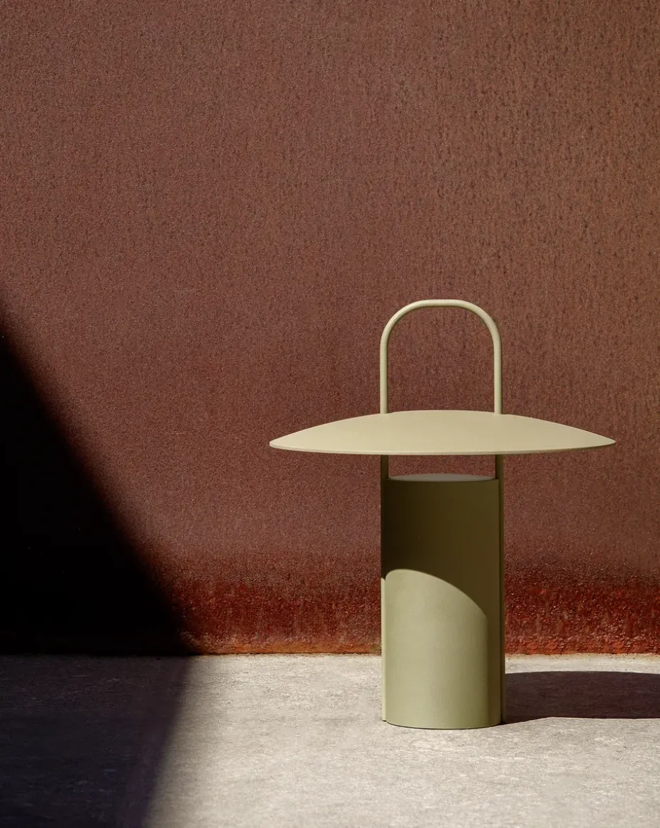 Ray Lámpara de mesa portátil, Dusty Green