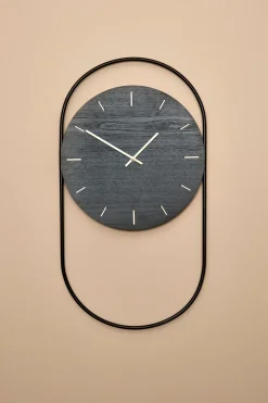 Reloj de pared A-Wall 41x76 cm, Black-brass