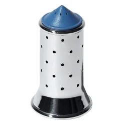 Salero Alessi, azul-acero inoxidable