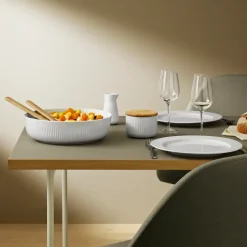Salero con cuchara Eva Trio Legio Nova, blanco
