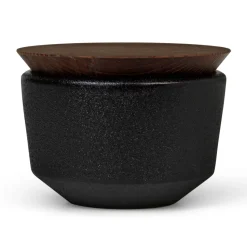 Salero con tapa Rå 15 cl, negro