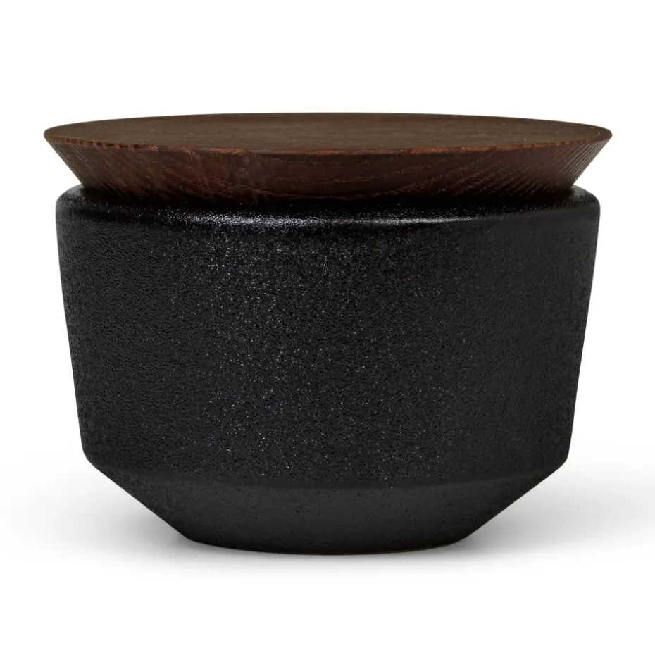 Salero con tapa Rå 15 cl, negro