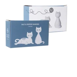 Salero y pimentero gato, Blanco
