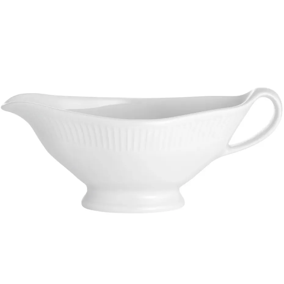 Salsera con asa Plissé 32 cl, blanco