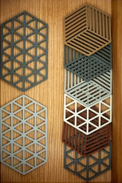 Salvamanteles Hexagon, Olive Taupe