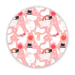 Salvamanteles Moomin Celebration Ø21 cm, Blanco-rosa
