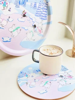 Salvamanteles Moomin winter 2022 Ø21 cm, Azul-blanco-rosa