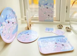 Salvamanteles Moomin winter 2022 Ø21 cm, Azul-blanco-rosa