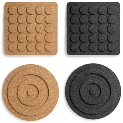 Salvamanteles redondo Circle Ø20 cm, Negro