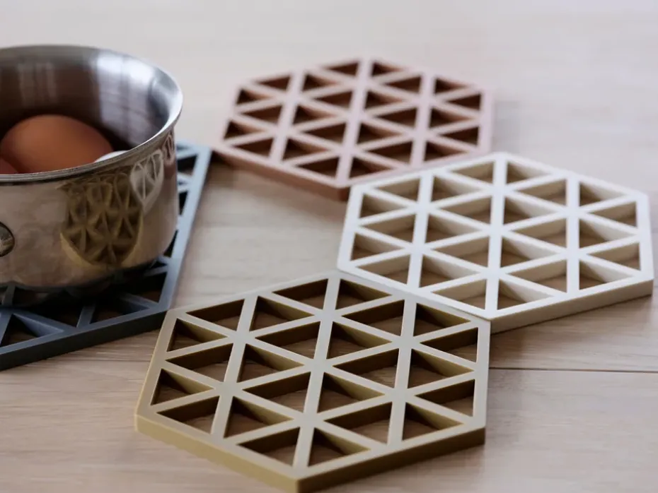 Salvamanteles Triangle, Light Terracotta