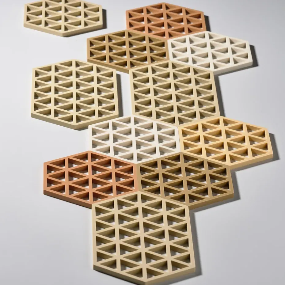 Salvamanteles Triangles 14x16 cm, Khaki