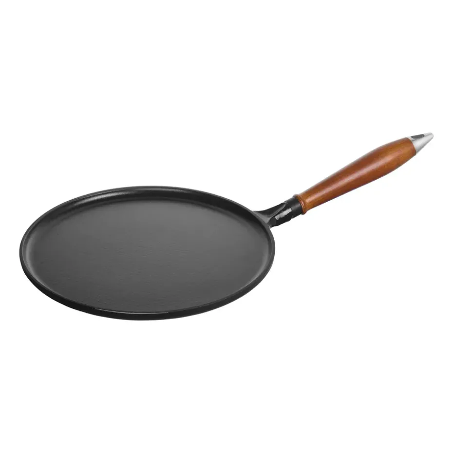 Sartén para crepes con mango de madera Vintage Ø28 cm, negro