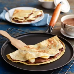 Sartén para crepes con mango de madera Vintage Ø28 cm, negro