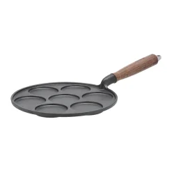 Sartén para panqueques de hierro fundido con mango de madera Nordwik, 25,5 cm