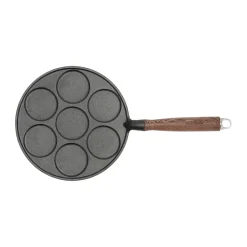Sartén para panqueques de hierro fundido con mango de madera Nordwik, 25,5 cm
