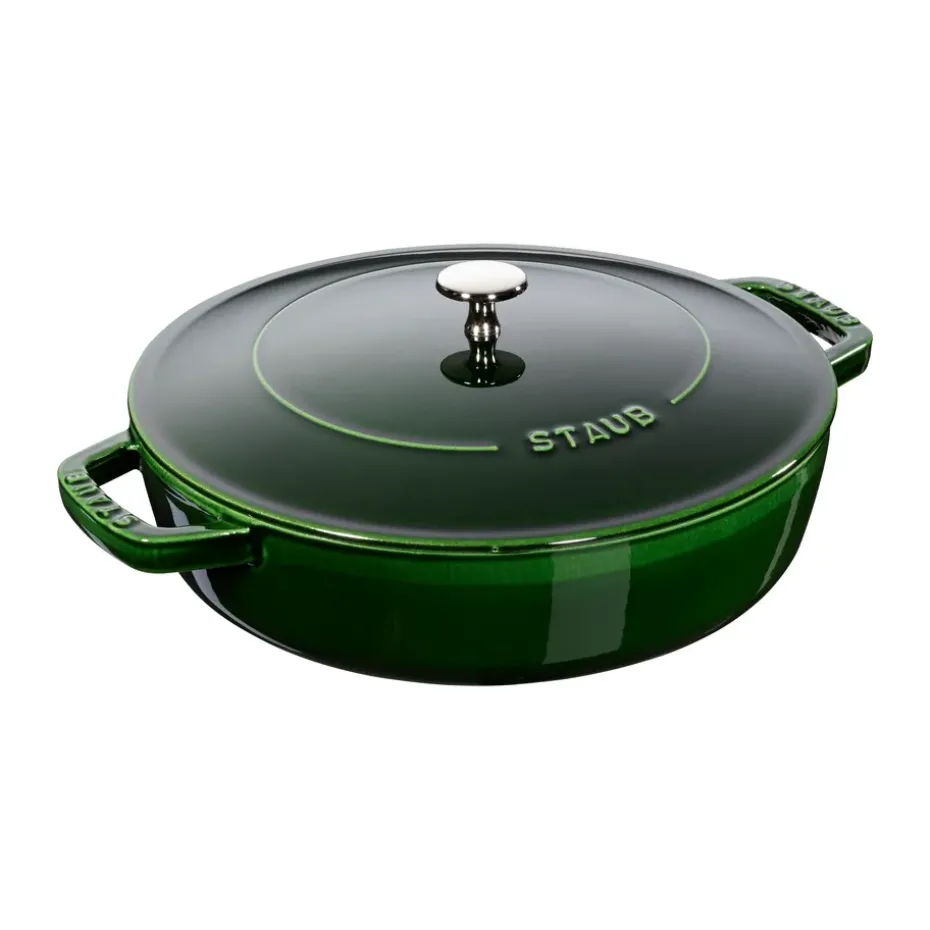 Sartén para saltear Staub Chistera de hierro fundido Ø24 cm, Verde albahaca