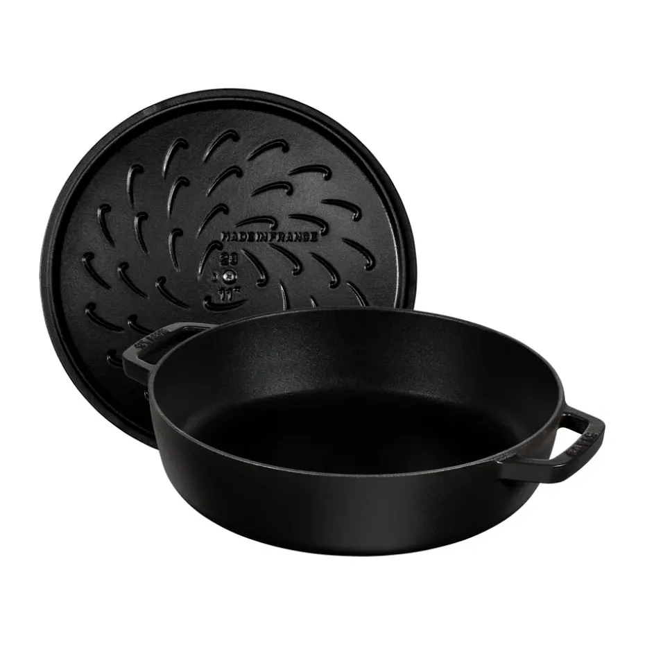 Sartén para saltear Staub Chistera de hierro fundido Ø24 cm, Negro