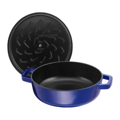 Sartén para saltear Staub Chistera de hierro fundido Ø24 cm, Azul oscuro